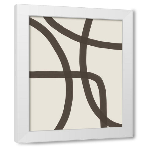 Minimal Lines White Modern Wood Framed Art Print by Urban Epiphany