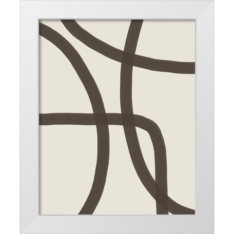 Minimal Lines White Modern Wood Framed Art Print by Urban Epiphany