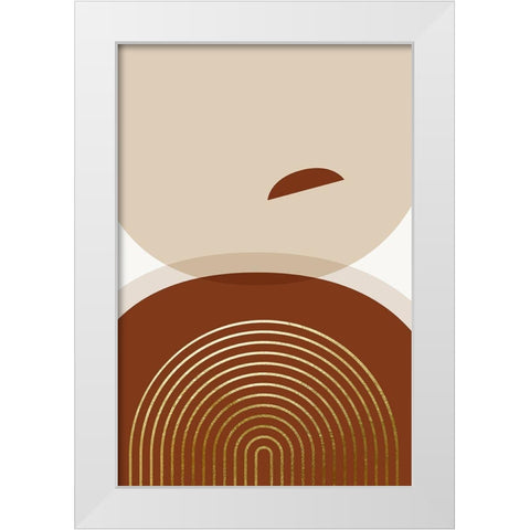 Mid Century Boho Minimalist 3 White Modern Wood Framed Art Print by Urban Epiphany