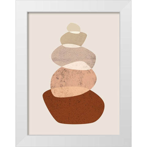 Mid Century Boho 1 White Modern Wood Framed Art Print by Urban Epiphany