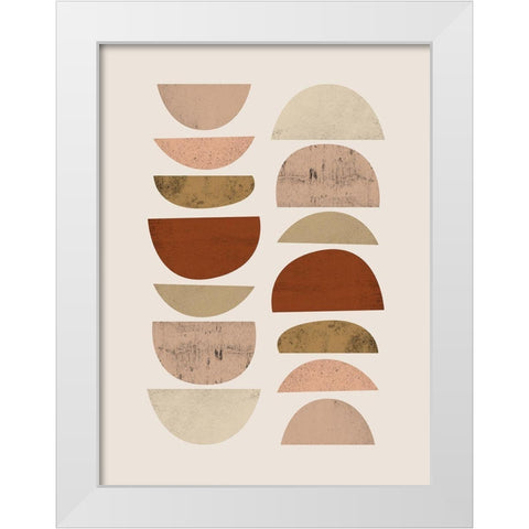 Mid Century Boho 2 White Modern Wood Framed Art Print by Urban Epiphany
