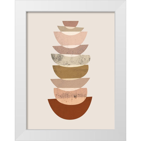 Mid Century Boho 3 White Modern Wood Framed Art Print by Urban Epiphany