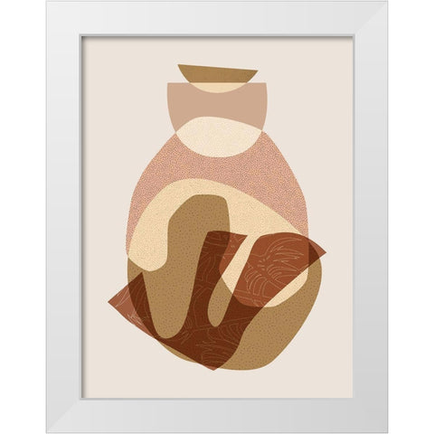 Mid Century Boho 4 White Modern Wood Framed Art Print by Urban Epiphany