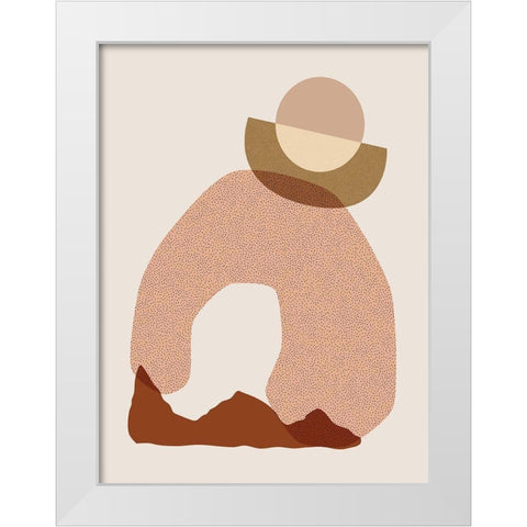 Mid Century Boho 7 White Modern Wood Framed Art Print by Urban Epiphany