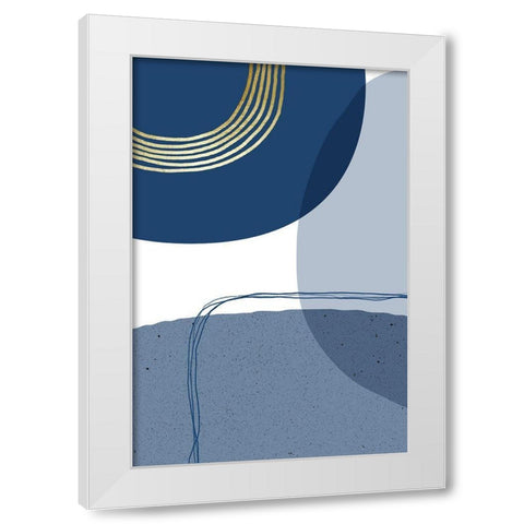 Mid Century Modern Lines 1 White Modern Wood Framed Art Print by Urban Epiphany