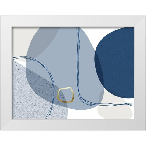 Mid Century Modern Lines 2 White Modern Wood Framed Art Print by Urban Epiphany