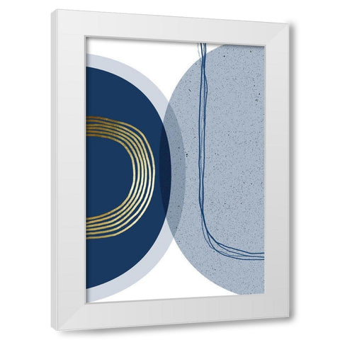 Mid Century Modern Lines 3 White Modern Wood Framed Art Print by Urban Epiphany