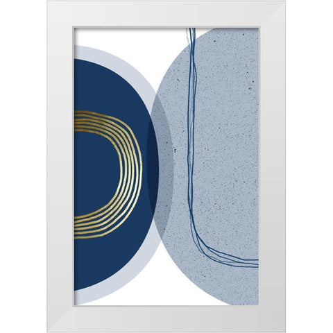 Mid Century Modern Lines 3 White Modern Wood Framed Art Print by Urban Epiphany