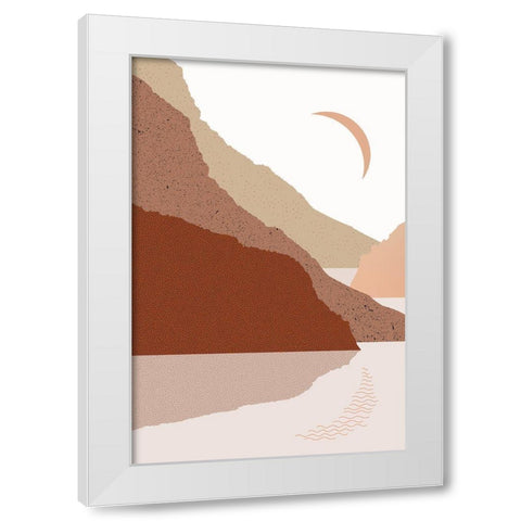 Boho Reflection 1 White Modern Wood Framed Art Print by Urban Epiphany