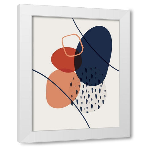 Abstract Red Clay 6 White Modern Wood Framed Art Print by Urban Epiphany