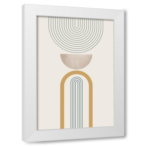 MidCentury Minimalist Boho 3 White Modern Wood Framed Art Print by Urban Epiphany