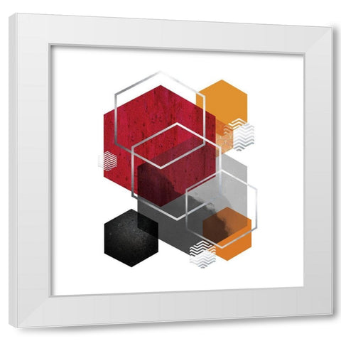 Hot Geo 2 White Modern Wood Framed Art Print by Urban Epiphany
