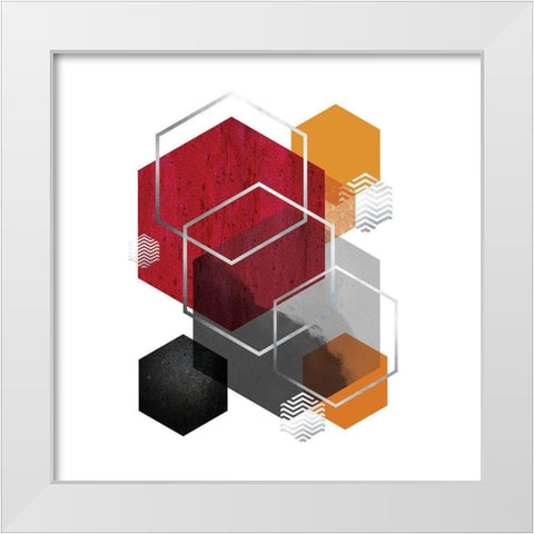 Hot Geo 2 White Modern Wood Framed Art Print by Urban Epiphany