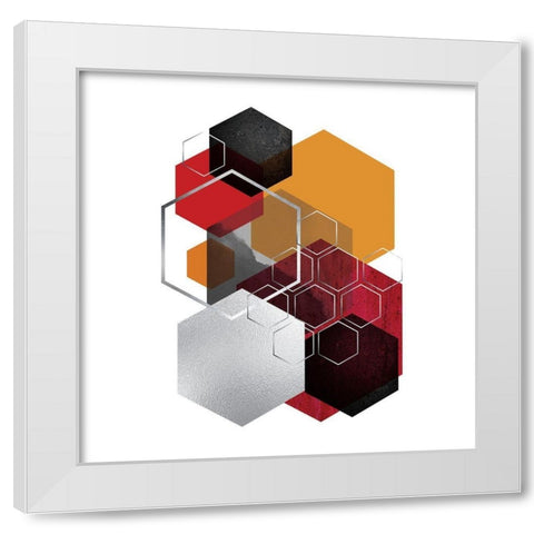 Hot Geo 3 White Modern Wood Framed Art Print by Urban Epiphany