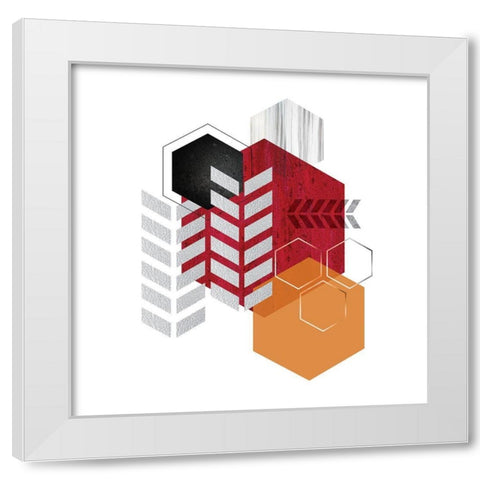 Hot Geo 4 White Modern Wood Framed Art Print by Urban Epiphany