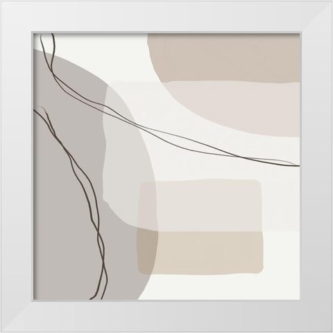 Peaceful 2 White Modern Wood Framed Art Print by Urban Epiphany