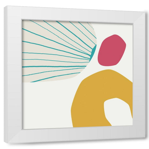 Minimalist Playful 2 White Modern Wood Framed Art Print by Urban Epiphany