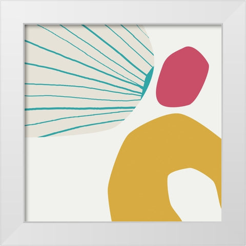 Minimalist Playful 2 White Modern Wood Framed Art Print by Urban Epiphany