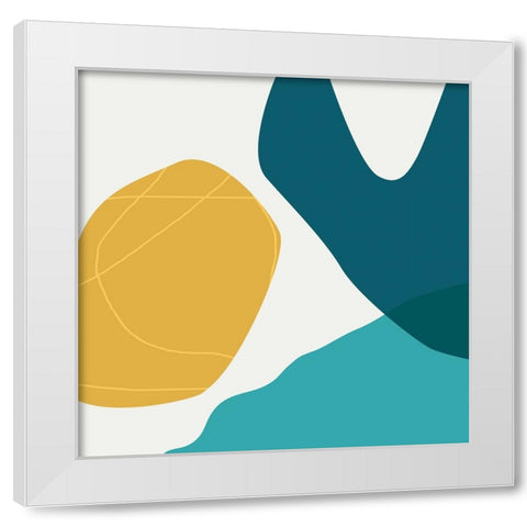 Minimalist Playful 3 White Modern Wood Framed Art Print by Urban Epiphany
