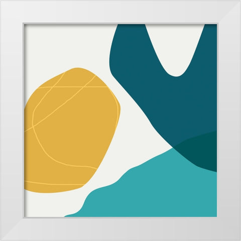 Minimalist Playful 3 White Modern Wood Framed Art Print by Urban Epiphany