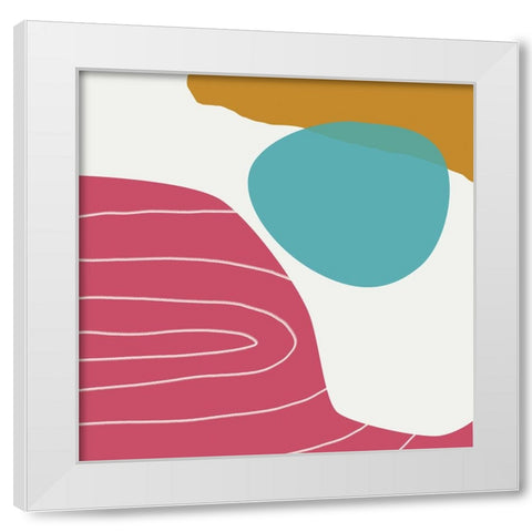 Minimalist Playful 6 White Modern Wood Framed Art Print by Urban Epiphany