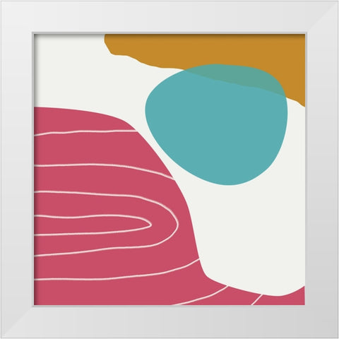 Minimalist Playful 6 White Modern Wood Framed Art Print by Urban Epiphany