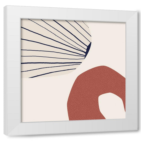 Minimalist Shapes 1 White Modern Wood Framed Art Print by Urban Epiphany