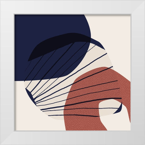 Minimalist Shapes 3 White Modern Wood Framed Art Print by Urban Epiphany