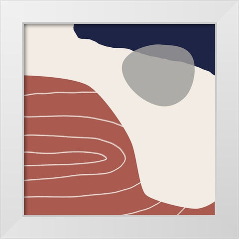 Minimalist Shapes 5 White Modern Wood Framed Art Print by Urban Epiphany