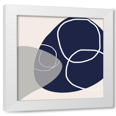 Minimalist Shapes 6 White Modern Wood Framed Art Print by Urban Epiphany
