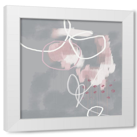 Current Mood White Modern Wood Framed Art Print by Urban Epiphany