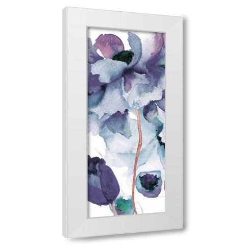 Icy Petals 2 White Modern Wood Framed Art Print by Brown, Victoria