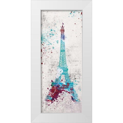 Multicolor 1 White Modern Wood Framed Art Print by Brown, Victoria