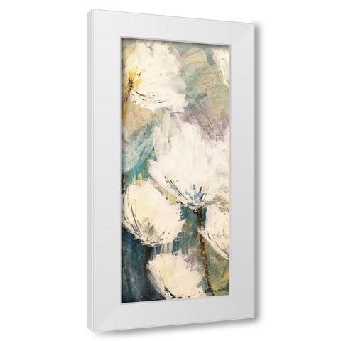 Floral Detonation 1 White Modern Wood Framed Art Print by Brown,Victoria