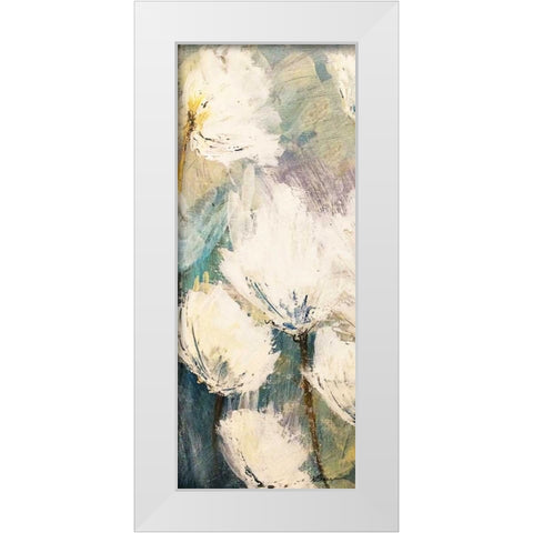 Floral Detonation 1 White Modern Wood Framed Art Print by Brown,Victoria