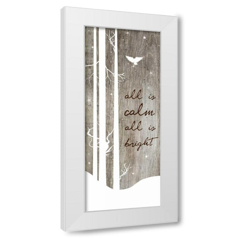 Calm And Bright White Modern Wood Framed Art Print by Brown,Victoria