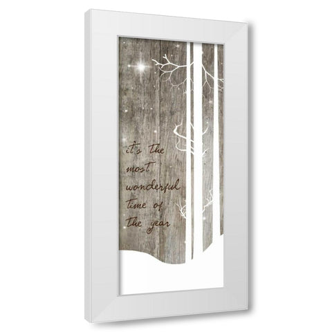 Wonderful Time White Modern Wood Framed Art Print by Brown,Victoria
