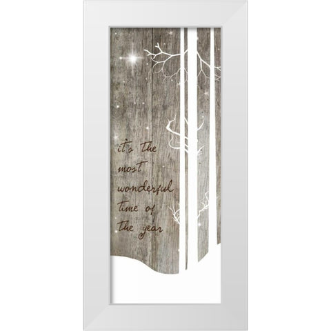 Wonderful Time White Modern Wood Framed Art Print by Brown,Victoria