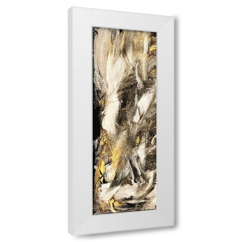 Black Gold Silver 1 White Modern Wood Framed Art Print by Brown, Victoria