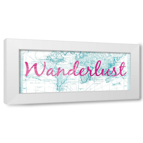 Wanderlust World White Modern Wood Framed Art Print by Brown, Victoria