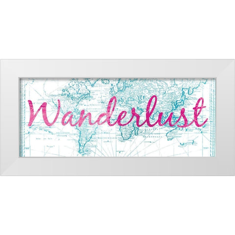 Wanderlust World White Modern Wood Framed Art Print by Brown, Victoria