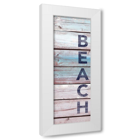 Beach Wood White Modern Wood Framed Art Print by Brown, Victoria