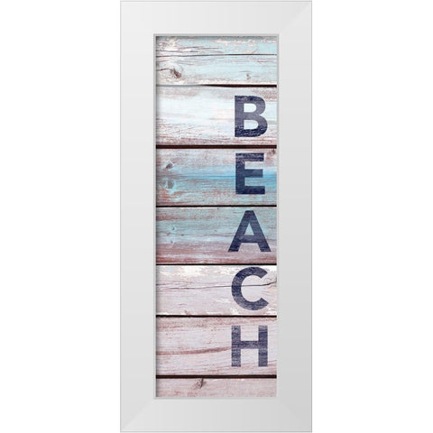 Beach Wood White Modern Wood Framed Art Print by Brown, Victoria