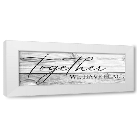 Together White Modern Wood Framed Art Print by Brown, Victoria