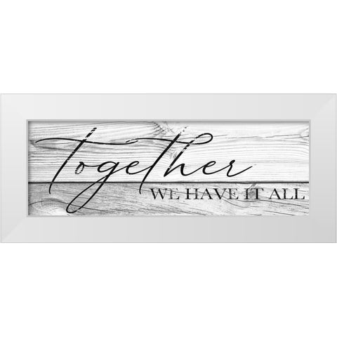Together White Modern Wood Framed Art Print by Brown, Victoria