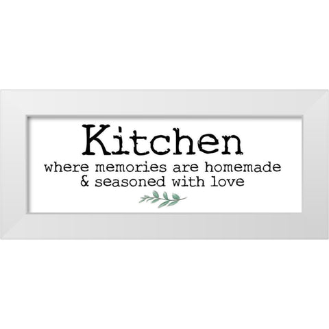Kitchen Words 5 White Modern Wood Framed Art Print by Brown, Victoria