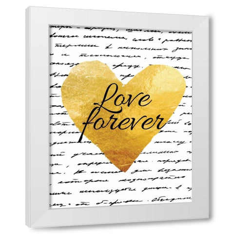 Love Letter White Modern Wood Framed Art Print by Brown,Victoria