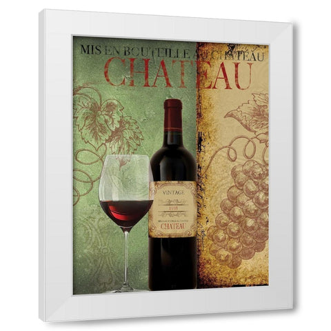 Spicy Wine 1 White Modern Wood Framed Art Print by Brown, Victoria