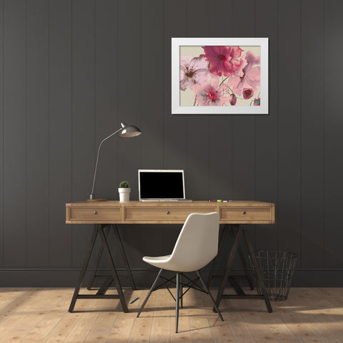 Flowering Pink Hues 2 White Modern Wood Framed Art Print by Brown,Victoria