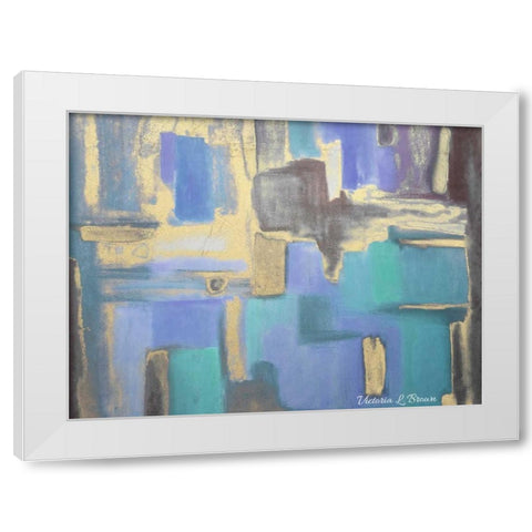 Golden Lilac White Modern Wood Framed Art Print by Brown, Victoria